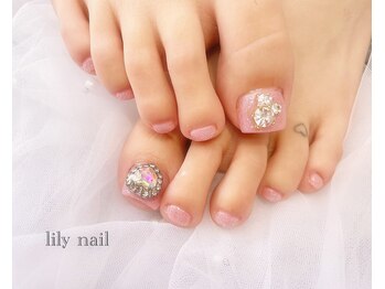 リリーネイル(lily nail)/ピンクラメフット