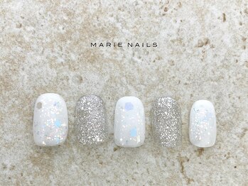 マリー ネイルズ いわきラトブ店(MARIE NAILS)/定額5,500円税込 ラメ 1127a