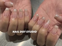 ネイルドットスタジオ 堺筋本町(NAIL DOT STUDIO)/ラメフレンチ