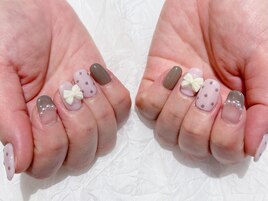 ドット　リボンネイル