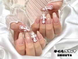 クロム/春ネイル/シンプル