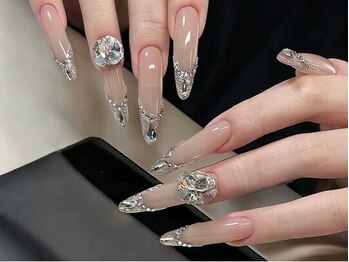 ビジューネイル(bijou nail)の写真/ロングネイルさん向けのデザインも豊富!さ出しが得意なサロンで、自爪風の美しい仕上がりに☆