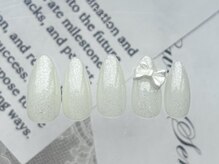 アイネイルズ 恵比寿店(I nails)/シンプルホワイトリボン