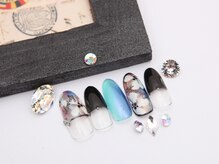 ネイルサロン エムアンドエヌ(nail salon m&n)/シンプルフラワーネイル