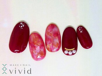 メイクプラスネイル ヴィヴィッド(MAKE+NAIL vivid)/*冬ブライダルネイル*