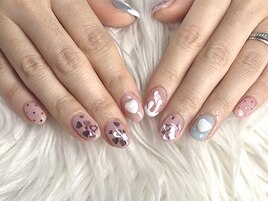 バレンタインネイル