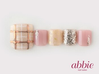 ネイルサロン アビー 宮益坂店(abbie)/ぷっくりチェックフット ¥13662