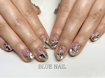 ブルーネイル(Blue Nail)の写真/カラ-・スト-ン・パ-ツ豊富!!繊細なペイントア-トも◎周りとかぶらない貴女だけのネイルをお楽しみ下さい♪