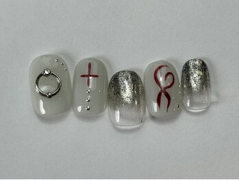 ネイルメゾン 天神店(NAIL MAISON)/y2kシルバーラメクロム¥9000