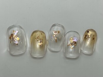 ネイルメゾン 天神店(NAIL MAISON)/ミラーグラデシェル金¥7000