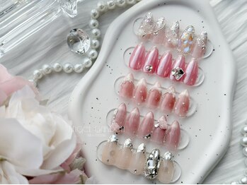 春ピンクネイル