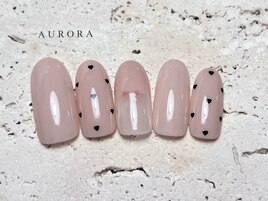 ハート春シンプルリボンピンク