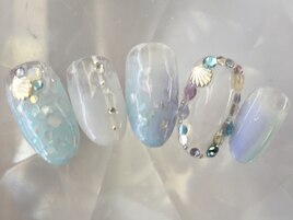 ブルーシェルネイル♪¥8200