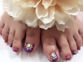 パープル×ストーンアート