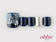 ネイルサロン アビー 宮益坂店(abbie)/ネイビーツイードフット ￥12925