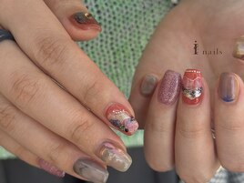 初秋テラコッタモードネイル