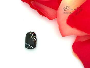 バレンタインネイル