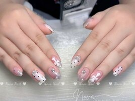 黒白フレンチネイル