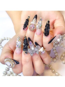 成人式ネイル★持ち込みパーツ有