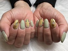 ネイルサロン ウノ 湘南平塚(UNO)/押し花ネイル2023春