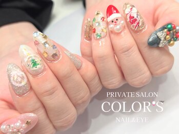 カラーズ ネイル アンド アイ(COLOR'S NAIL&EYE)/クリスマスネイル