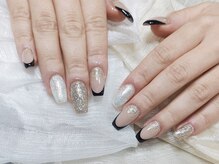 アイゴネイル 錦糸町(Aigoネイル)/持ち込みコース♪黒フレンチ