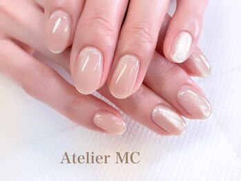 アトリエ エムシー 新富町(Atelier MC)/春色マグネットネイル