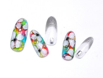 ネイリックス 栄ガスビル(NAILX)/お花ネイル♪