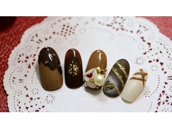 ラミエンヌ/チョコ バレンタインネイル