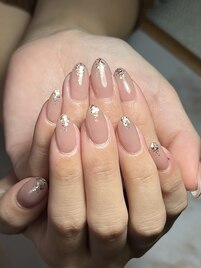 ワンカラー×ラメグラデーション