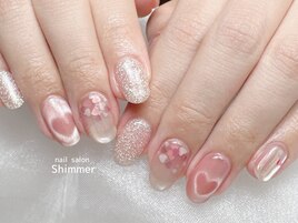 ハートマグ×フラッシュネイル
