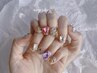 Instagramデザイン【カラフル宝石nail】ワンカラー+限定パーツつけ放題6980円