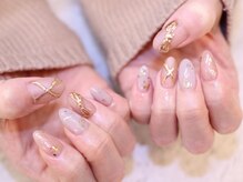 ネイルサロン ドルチェネイル 柏店(Dolce.Nail)/アンティーク＊3Dリボン☆ミラー