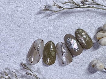 モグネイル(Mogunail)/ 1.2月定額B 大理石ネイル