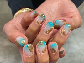 ターコイズとゴールド
