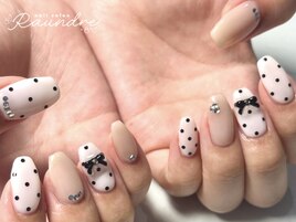 黒ドットリボン