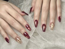 エスビューティー(es.beauty)/ボルドー×マグネット×ビジュー