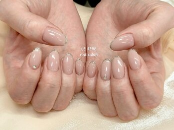 ガラスフレンチネイル