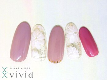 メイクプラスネイル ヴィヴィッド(MAKE+NAIL vivid)/*冬ブライダルネイル*
