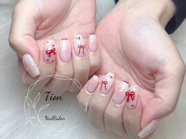 オンブレフレンチ・冬ネイル