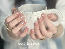 ベストネイル 渋谷109前店(Best Nail)/キラキラフレンチネイル