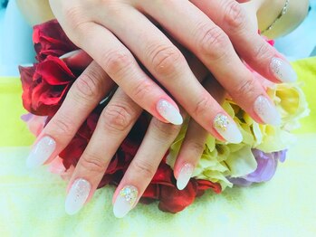 ダブルネイル(Double Nail)/【豊田】夏のホワイトネイル