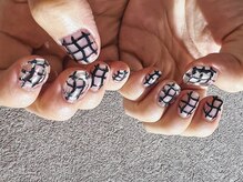 シー(Shhh...)/うねうねネイビーチェック