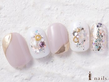 アイネイルズ 横浜WEST店(I-nails)/キラキララメミラーネイル8480円