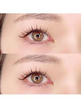 ラシア アイラッシュアンドネイル(Lasia)の写真/とことんこだわりたい方に◎豊富なつけ放題MENUが嬉しい♪どの角度から見ても自然な仕上がりに☆