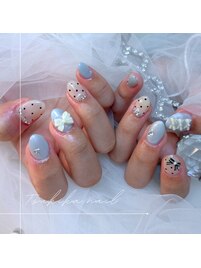 【PERL BLUE×DOT RIBBON】