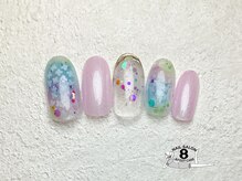 ネイルエイト 新百合ヶ丘(nail8)/紫陽花デザイン