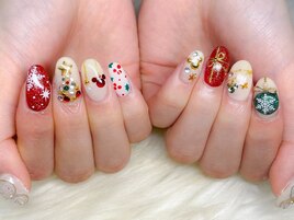 クリスマスnail/夢の国ミッキー