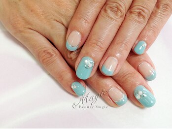 ネイルサロン ビューティーマジック 川口店/ ブルーフレンチ