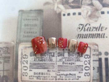 ネイルサロン&スクール ジーナ(GINA)/ブラウン×ゴールド